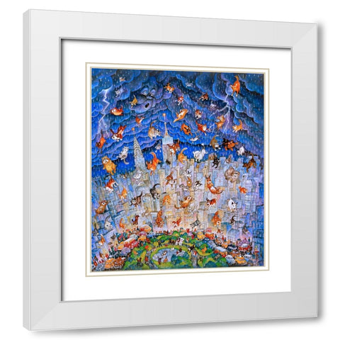 48 White Modern Wood Framed Art Print with Double Matting by Bell, Bill