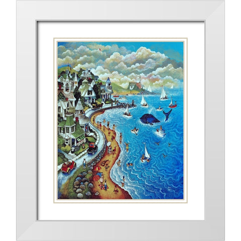 50 White Modern Wood Framed Art Print with Double Matting by Bell, Bill