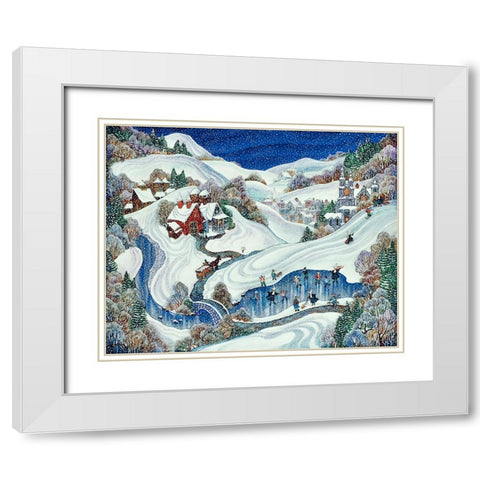 Snow Country White Modern Wood Framed Art Print with Double Matting by Bell, Bill