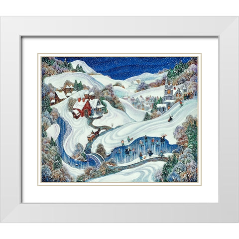 Snow Country White Modern Wood Framed Art Print with Double Matting by Bell, Bill