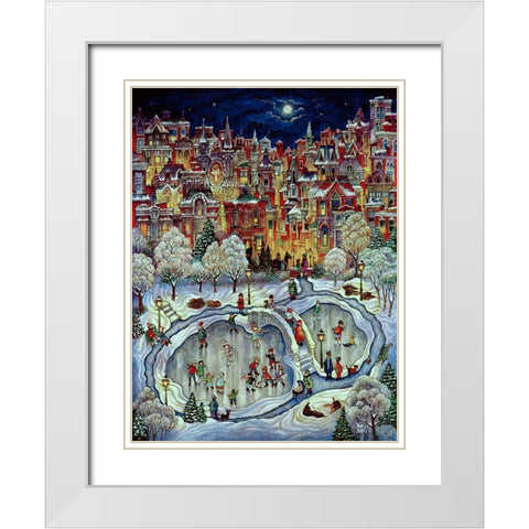 Night Snow White Modern Wood Framed Art Print with Double Matting by Bell, Bill