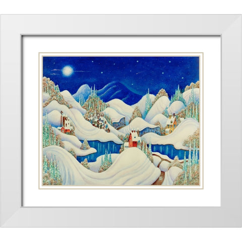 Marshmellow Snow White Modern Wood Framed Art Print with Double Matting by Bell, Bill