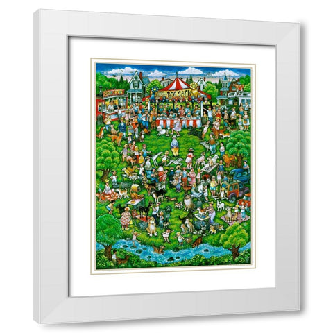 Dog Show White Modern Wood Framed Art Print with Double Matting by Bell, Bill