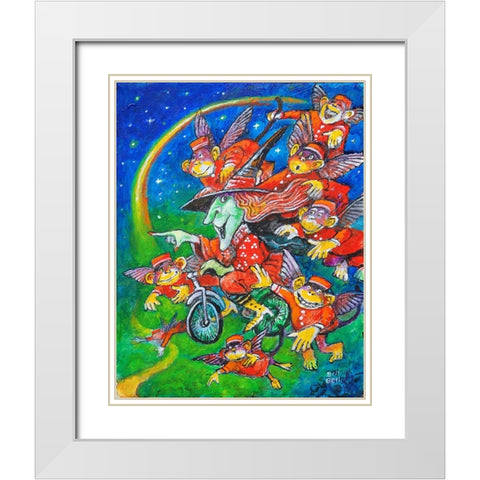Look To The Rainbow White Modern Wood Framed Art Print with Double Matting by Bell, Bill