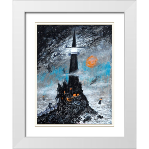 Witches Light White Modern Wood Framed Art Print with Double Matting by Bell, Bill