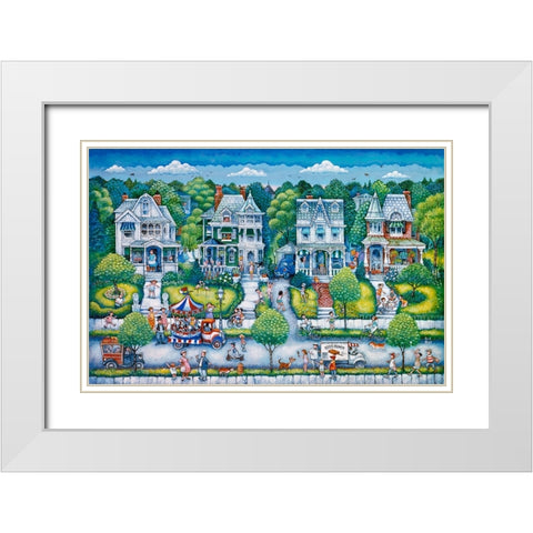 Summer Day White Modern Wood Framed Art Print with Double Matting by Bell, Bill