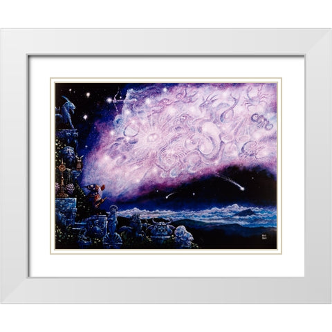 Starman  White Modern Wood Framed Art Print with Double Matting by Bell, Bill