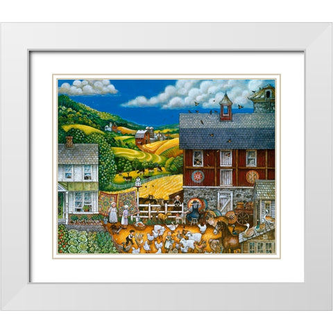 Pennsylvania Summer White Modern Wood Framed Art Print with Double Matting by Bell, Bill