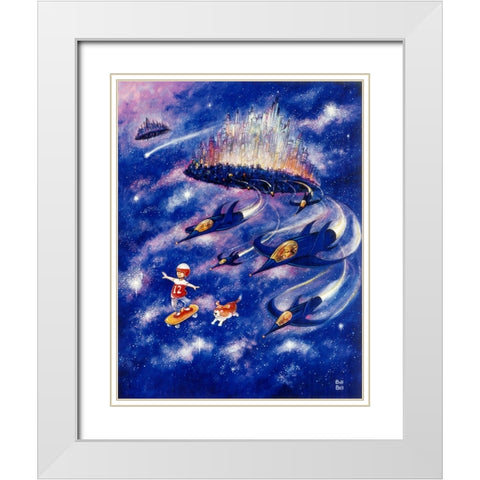 Spaceboard White Modern Wood Framed Art Print with Double Matting by Bell, Bill