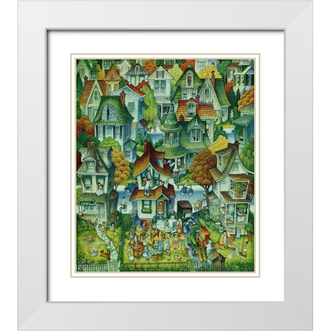 Yard Sale White Modern Wood Framed Art Print with Double Matting by Bell, Bill