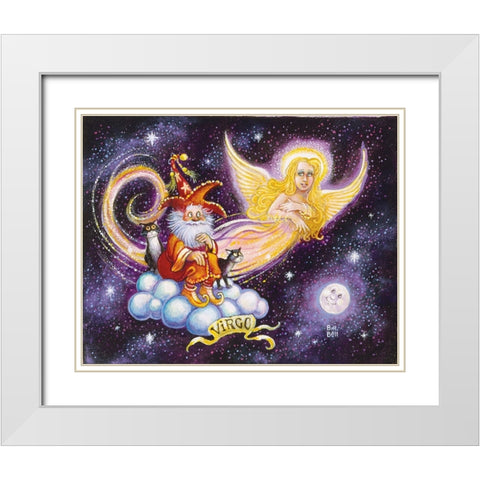 Virgo White Modern Wood Framed Art Print with Double Matting by Bell, Bill