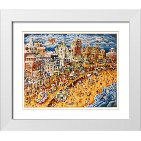 Miss America Parade White Modern Wood Framed Art Print with Double Matting by Bell, Bill