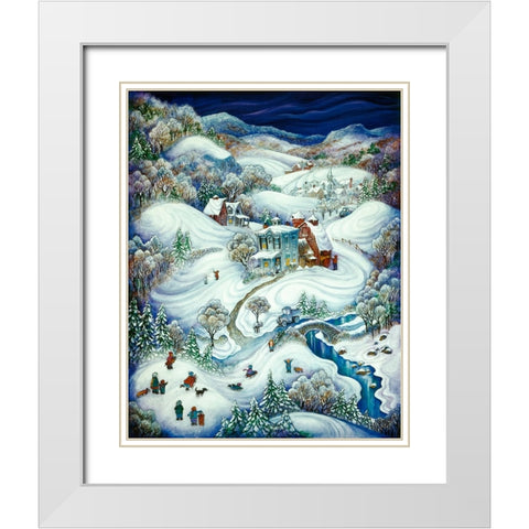 Robs House White Modern Wood Framed Art Print with Double Matting by Bell, Bill