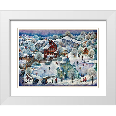 Clinton Mill Snow White Modern Wood Framed Art Print with Double Matting by Bell, Bill