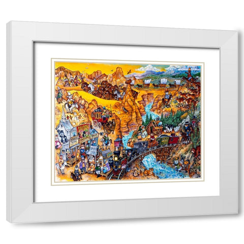 How The West Was Won White Modern Wood Framed Art Print with Double Matting by Bell, Bill