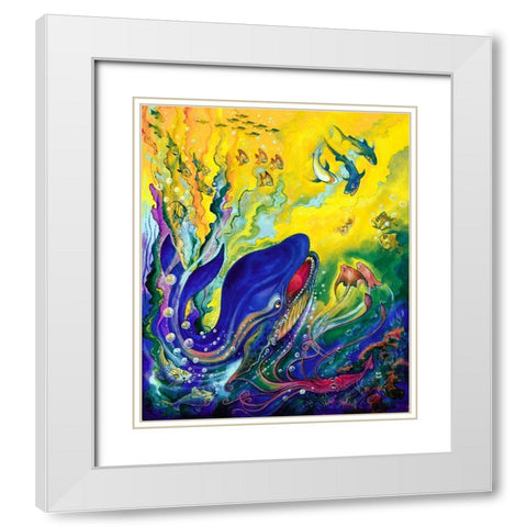 Jonah White Modern Wood Framed Art Print with Double Matting by Bell, Bill