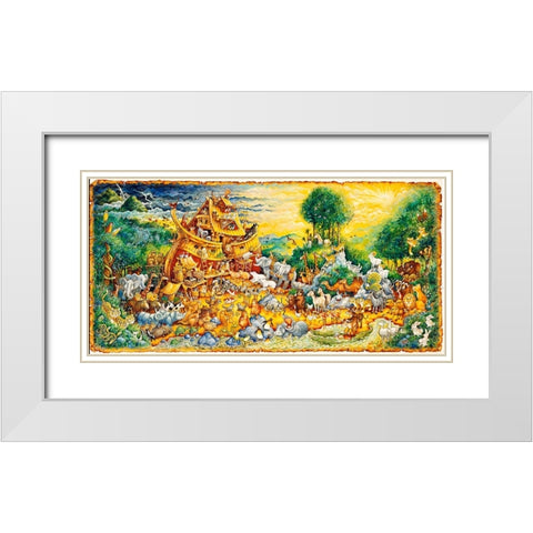 Moving Day White Modern Wood Framed Art Print with Double Matting by Bell, Bill