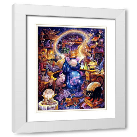 Wizard White Modern Wood Framed Art Print with Double Matting by Bell, Bill