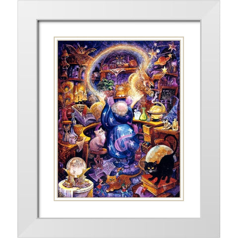 Wizard White Modern Wood Framed Art Print with Double Matting by Bell, Bill