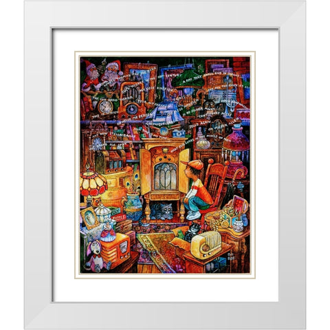 The Magic Box White Modern Wood Framed Art Print with Double Matting by Bell, Bill