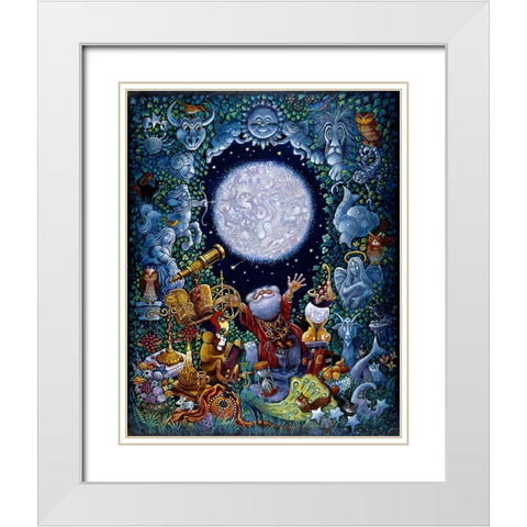 Starman (2) White Modern Wood Framed Art Print with Double Matting by Bell, Bill