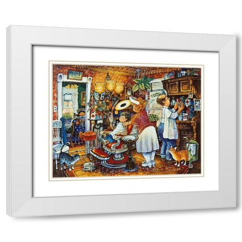 The Dentist White Modern Wood Framed Art Print with Double Matting by Bell, Bill