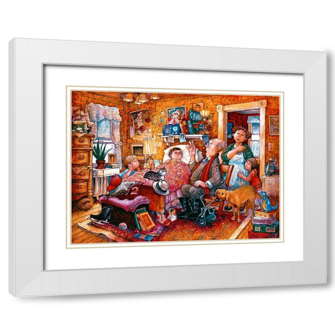 House Calls White Modern Wood Framed Art Print with Double Matting by Bell, Bill