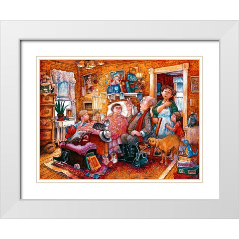 House Calls White Modern Wood Framed Art Print with Double Matting by Bell, Bill