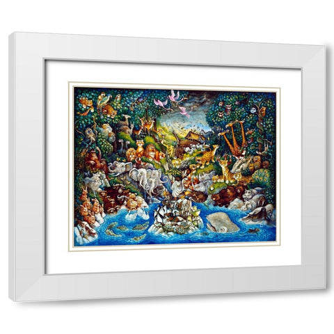 Noahs Quandary White Modern Wood Framed Art Print with Double Matting by Bell, Bill