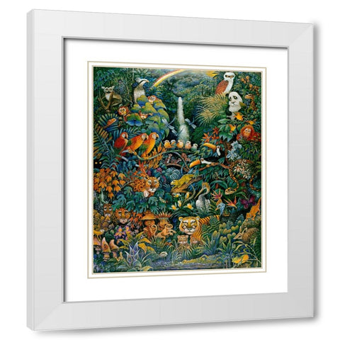 Rainforest  White Modern Wood Framed Art Print with Double Matting by Bell, Bill