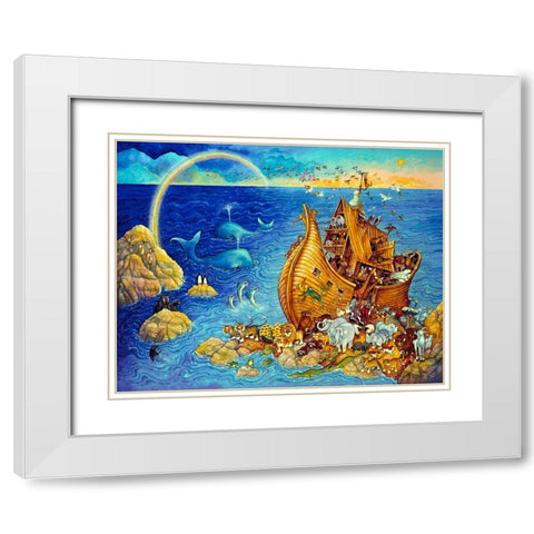 After The Flood White Modern Wood Framed Art Print with Double Matting by Bell, Bill