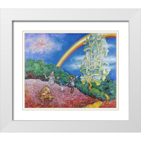 Emerald City White Modern Wood Framed Art Print with Double Matting by Bell, Bill