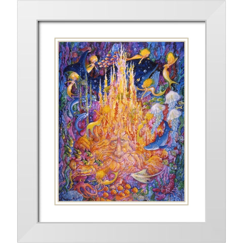 Kingdom Of The Sea White Modern Wood Framed Art Print with Double Matting by Bell, Bill