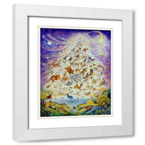 Genesis White Modern Wood Framed Art Print with Double Matting by Bell, Bill