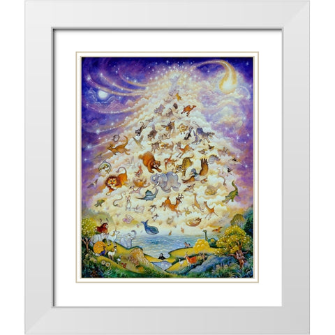 Genesis White Modern Wood Framed Art Print with Double Matting by Bell, Bill