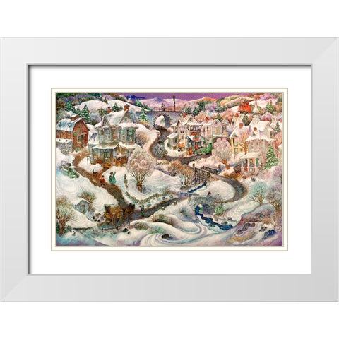 Real Vermont White Modern Wood Framed Art Print with Double Matting by Bell, Bill