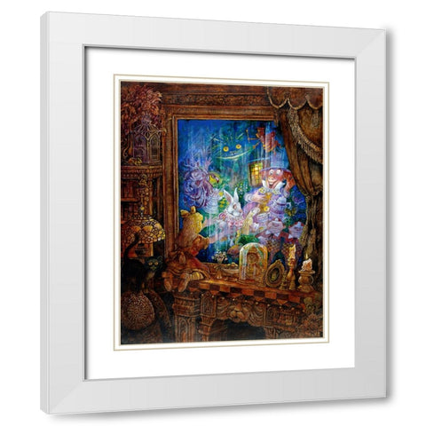 Through The Looking Glass White Modern Wood Framed Art Print with Double Matting by Bell, Bill