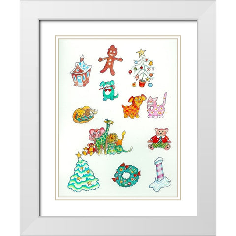 Remark 1 White Modern Wood Framed Art Print with Double Matting by Bell, Bill