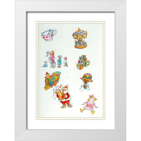 Remark 3 White Modern Wood Framed Art Print with Double Matting by Bell, Bill