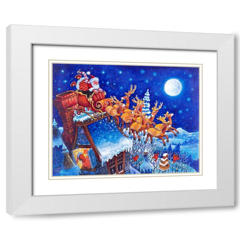 Night B4 B White Modern Wood Framed Art Print with Double Matting by Bell, Bill