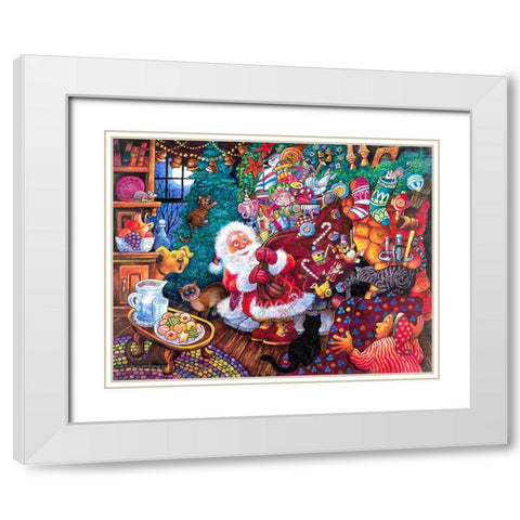 Night B4 C White Modern Wood Framed Art Print with Double Matting by Bell, Bill