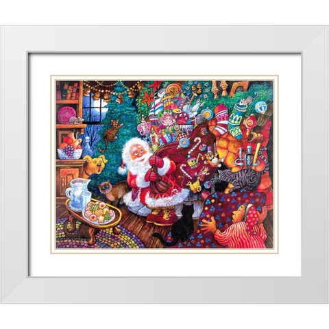 Night B4 C White Modern Wood Framed Art Print with Double Matting by Bell, Bill