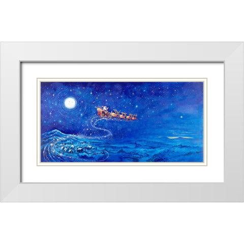 Night B4 E White Modern Wood Framed Art Print with Double Matting by Bell, Bill