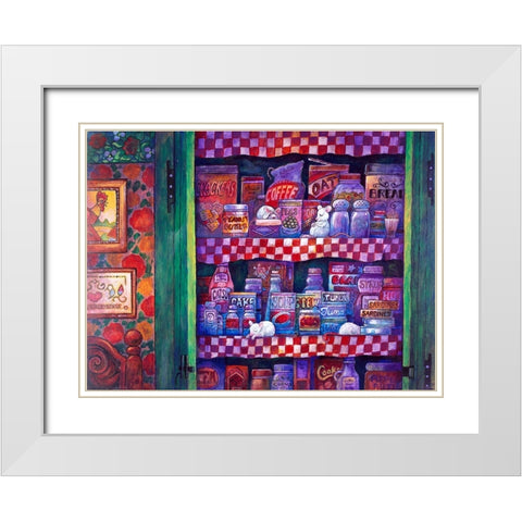 Night B4 I White Modern Wood Framed Art Print with Double Matting by Bell, Bill