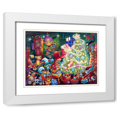 Night B4 N White Modern Wood Framed Art Print with Double Matting by Bell, Bill