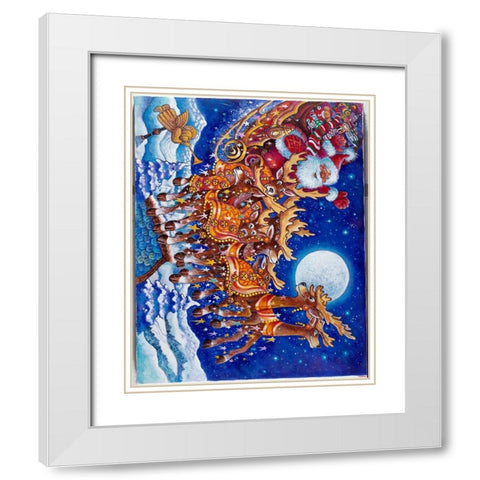 Night B4 O White Modern Wood Framed Art Print with Double Matting by Bell, Bill