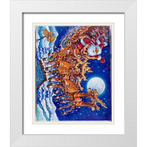 Night B4 O White Modern Wood Framed Art Print with Double Matting by Bell, Bill