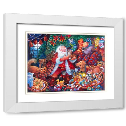 Night B4 P White Modern Wood Framed Art Print with Double Matting by Bell, Bill