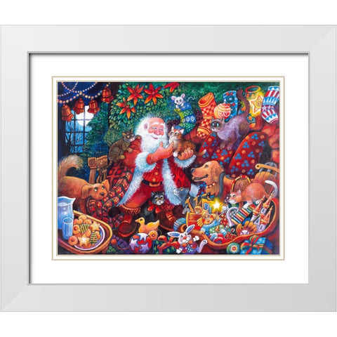 Night B4 P White Modern Wood Framed Art Print with Double Matting by Bell, Bill