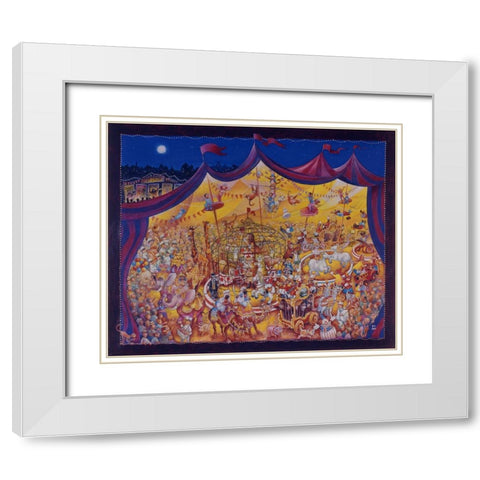 Under The Big Top White Modern Wood Framed Art Print with Double Matting by Bell, Bill